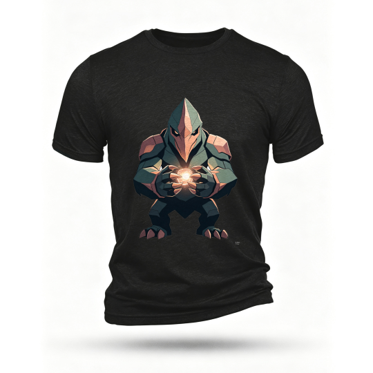 Black T-shirt, front print