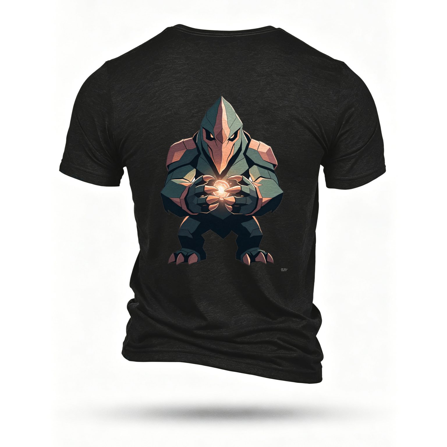 Black T-shirt, back print