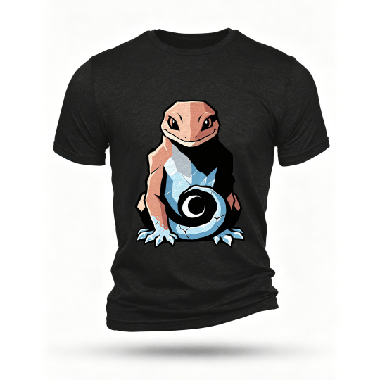 Black T-shirt, front print