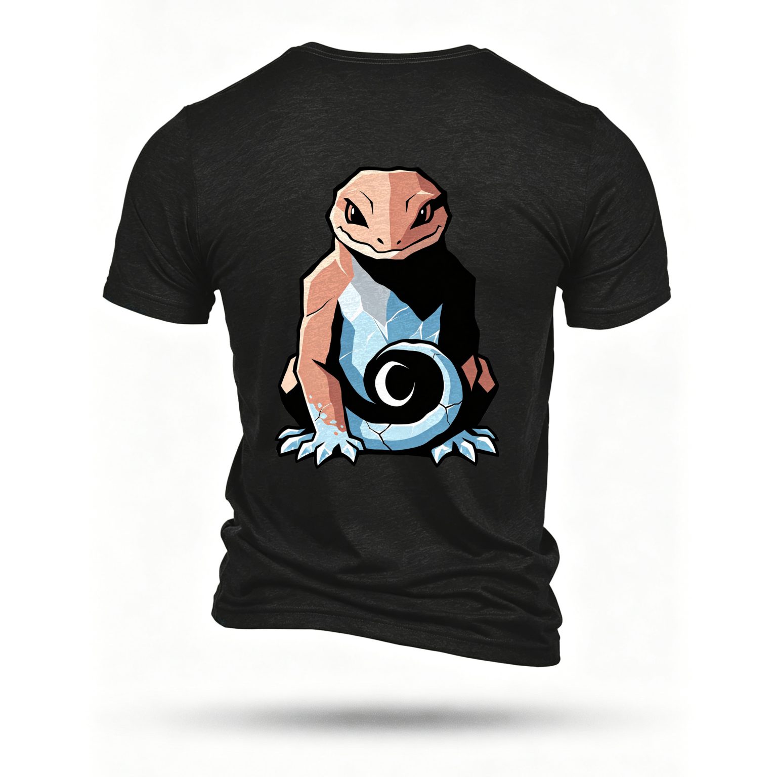 Black T-shirt, back print