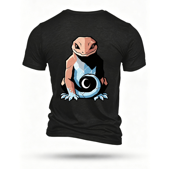 Black T-shirt, back print