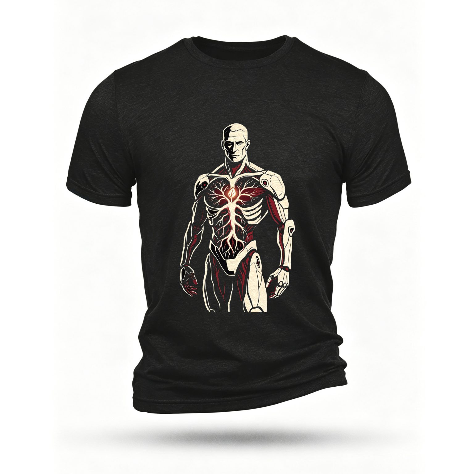 Black T-shirt, front print