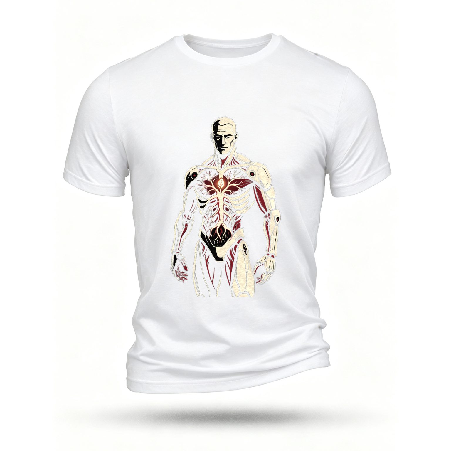 White T-shirt, front print