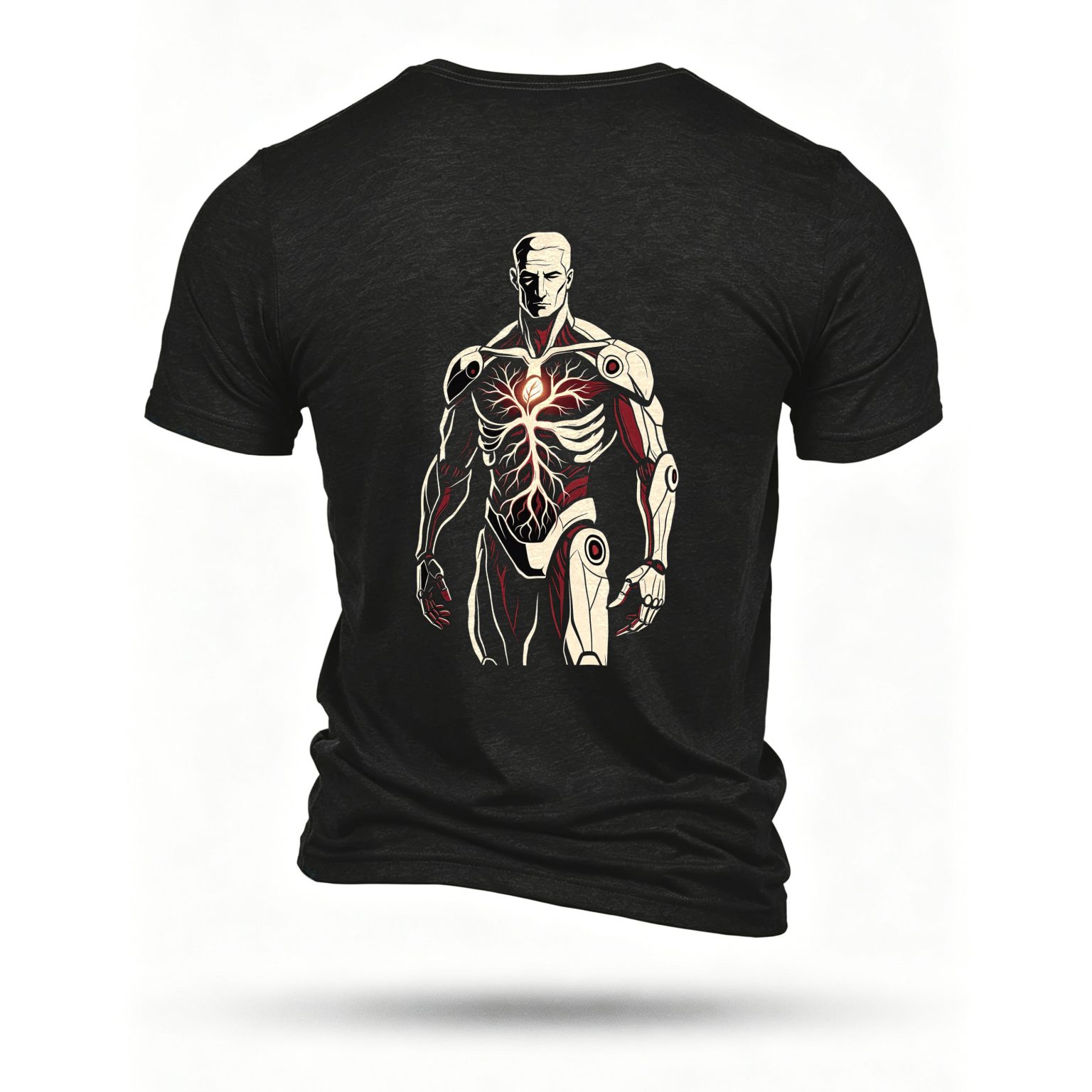 Black T-shirt, back print
