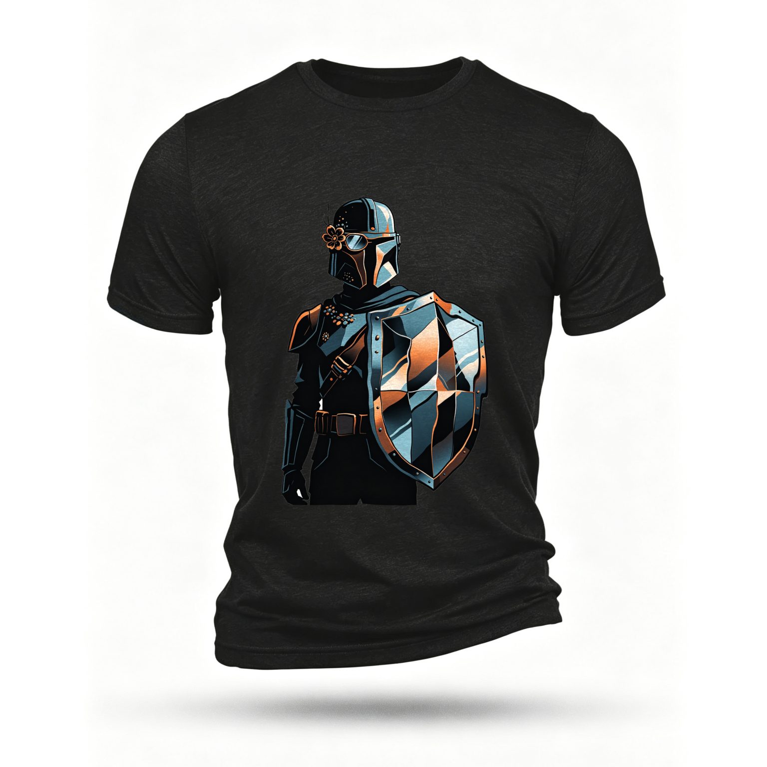 Black T-shirt, front print