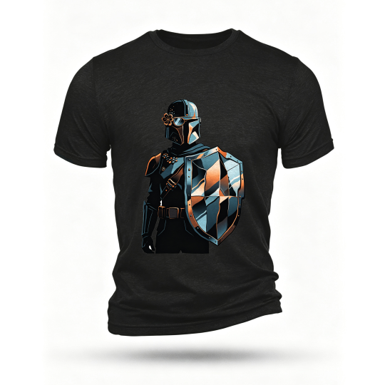Black T-shirt, front print