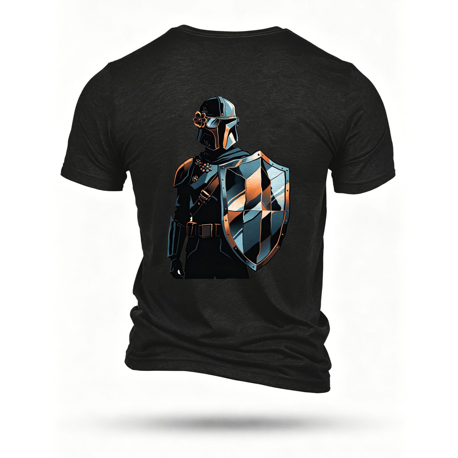 Black T-shirt, back print