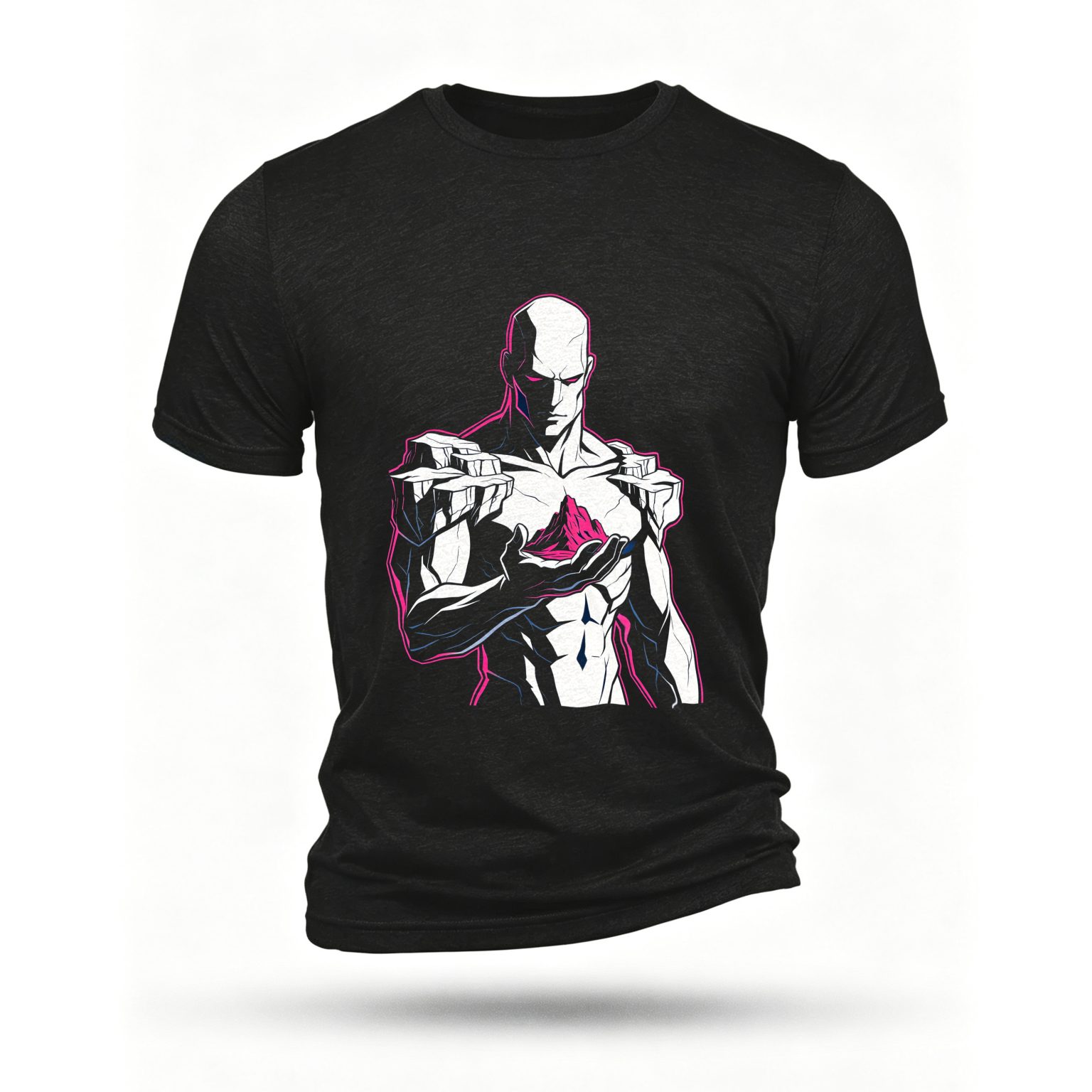 Black T-shirt, front print
