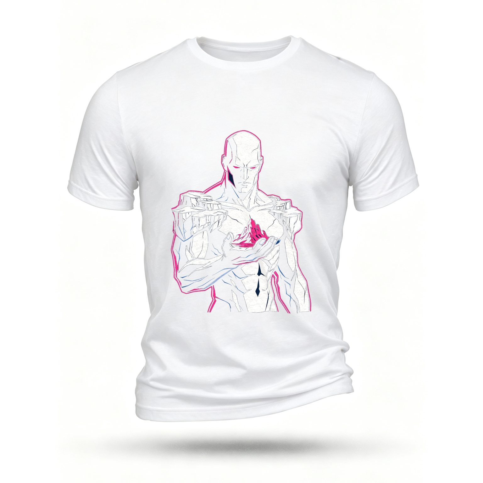 White T-shirt, front print