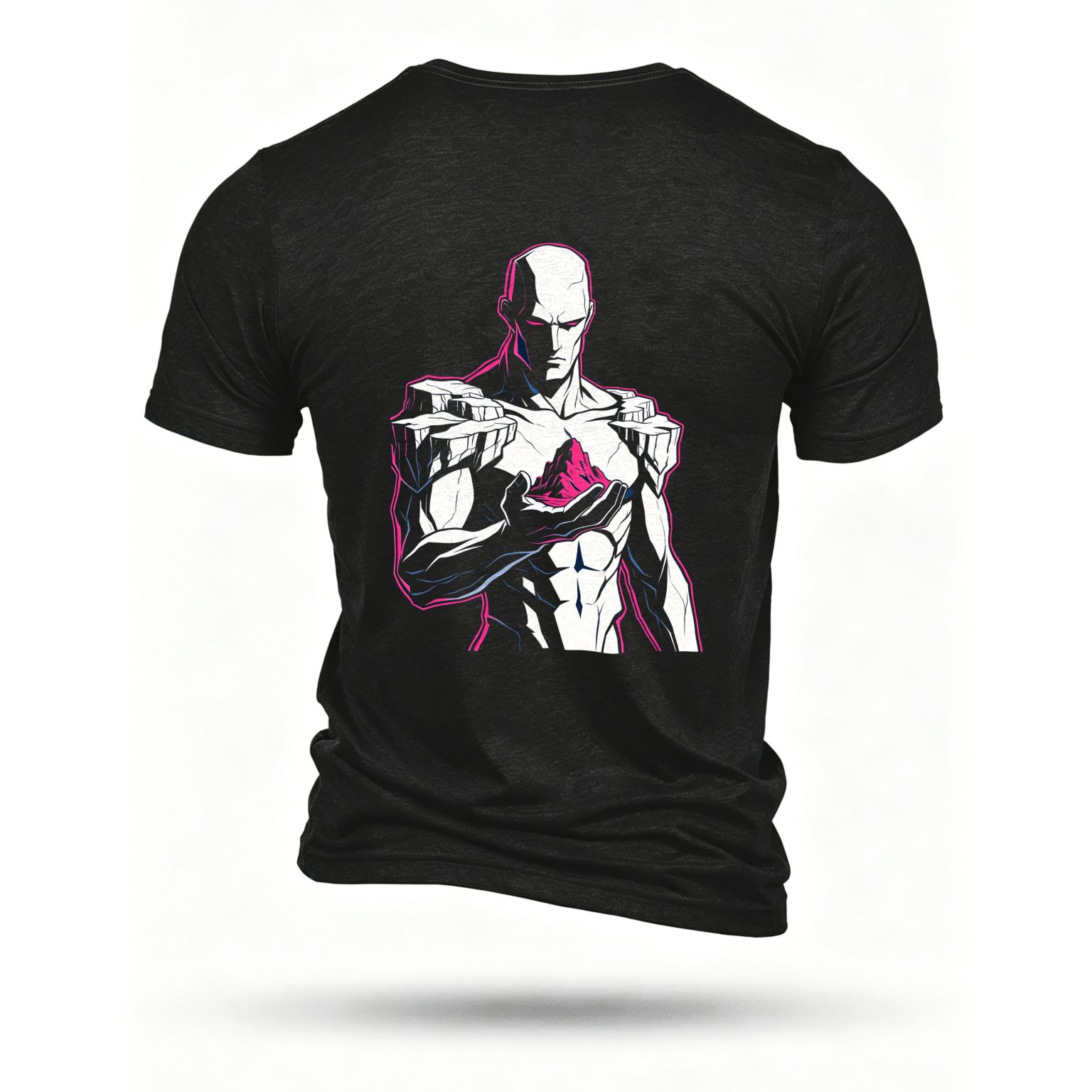 Black T-shirt, back print