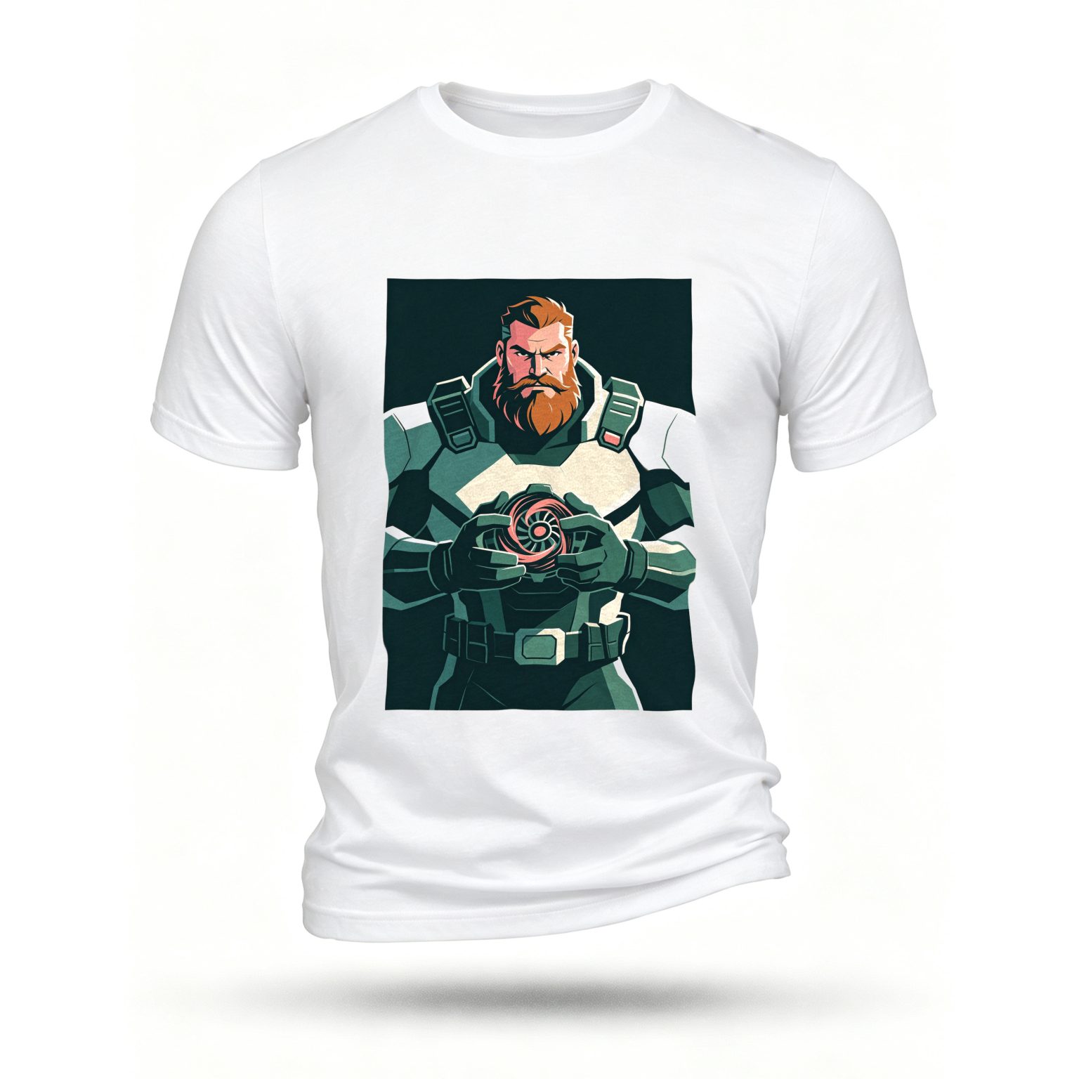 White T-shirt, front print