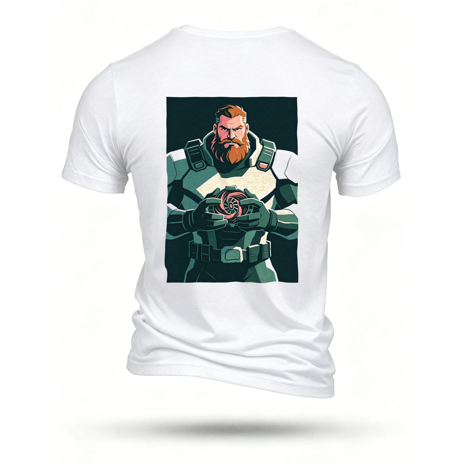 White T-shirt, back print