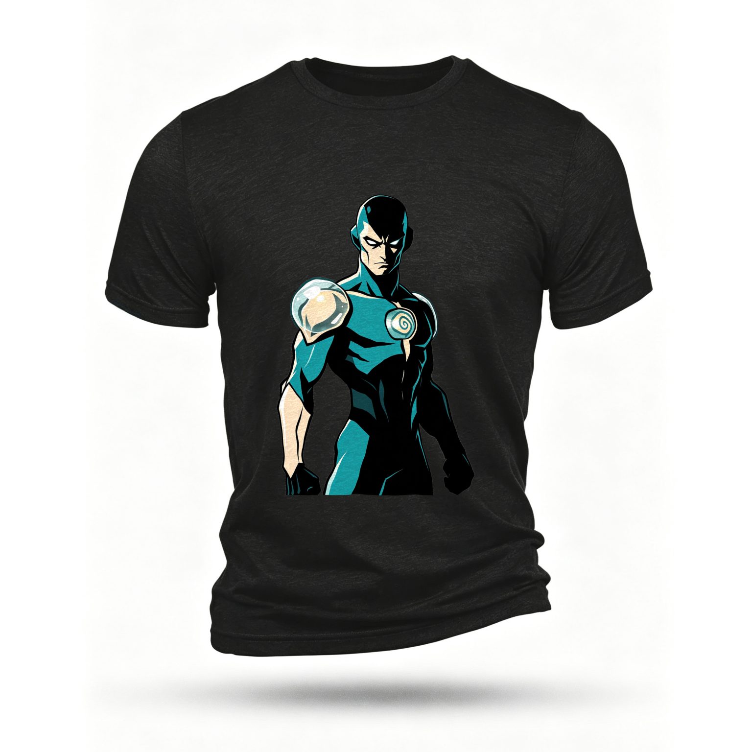 Black T-shirt, front print