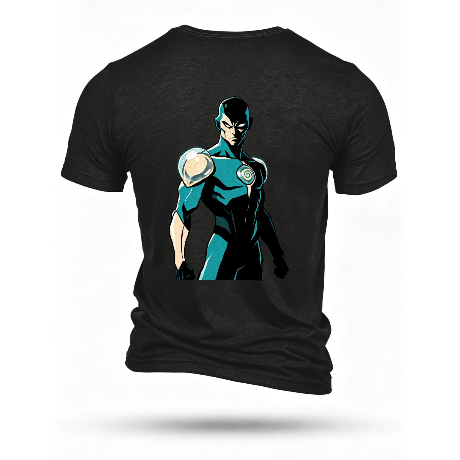 Black T-shirt, back print
