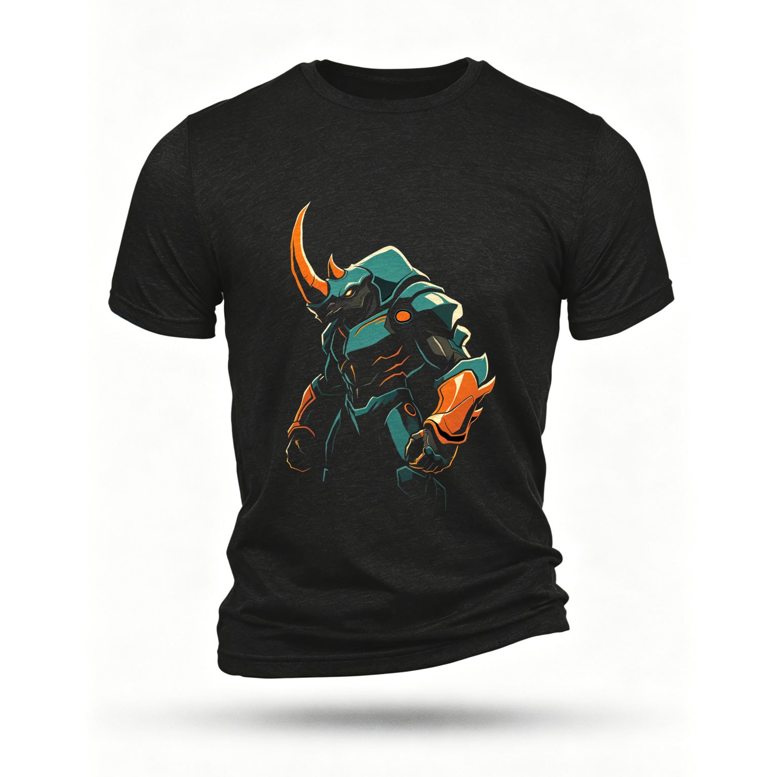 Black T-shirt, front print
