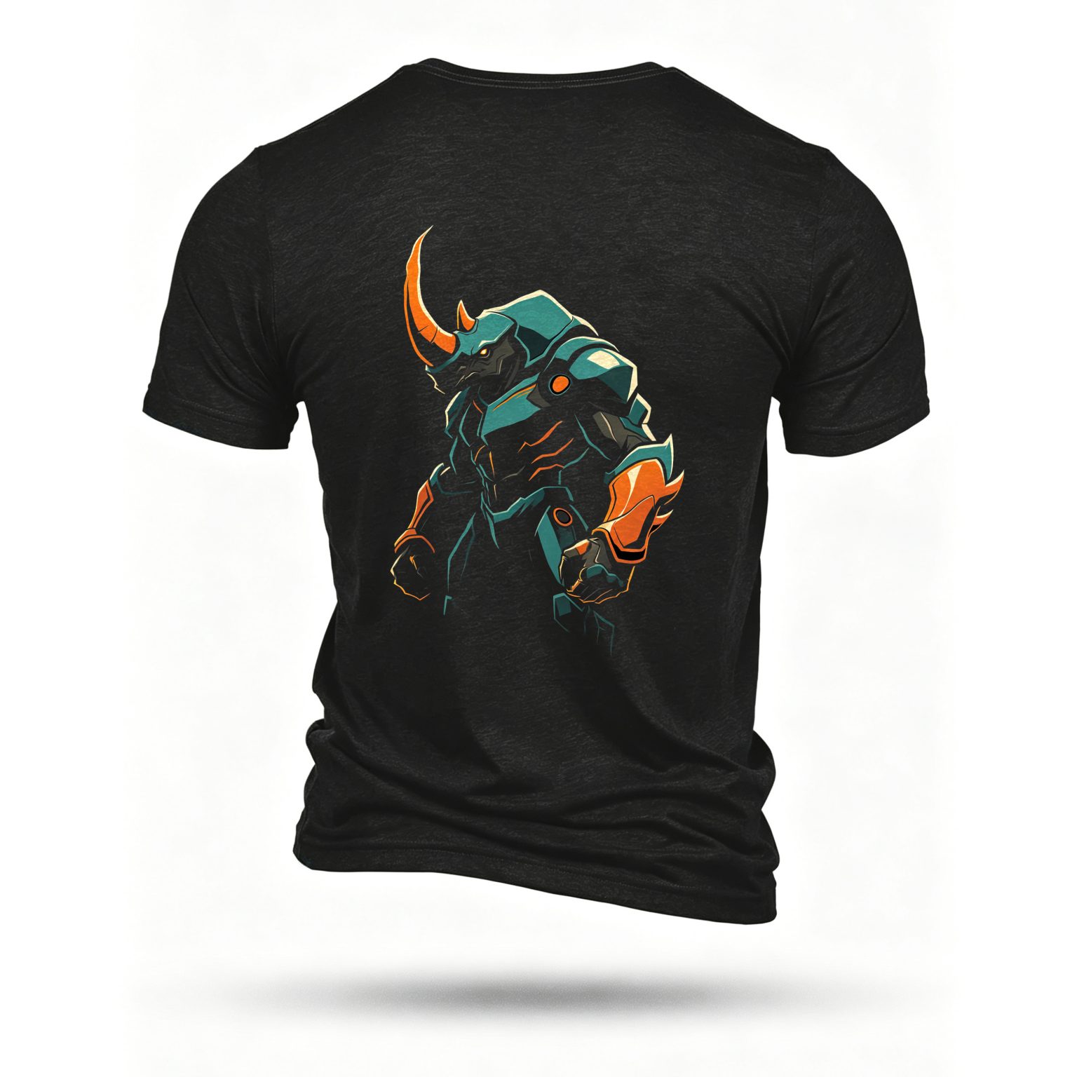 Black T-shirt, back print