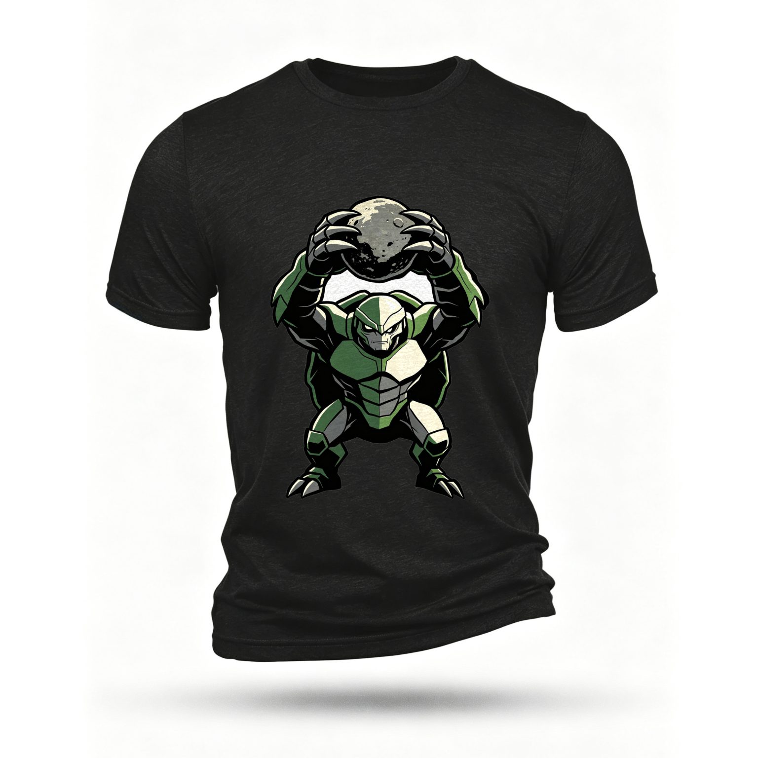 Black T-shirt, front print