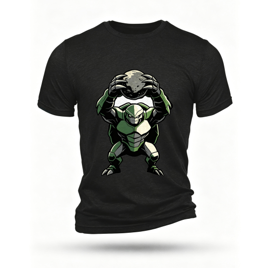 Black T-shirt, front print