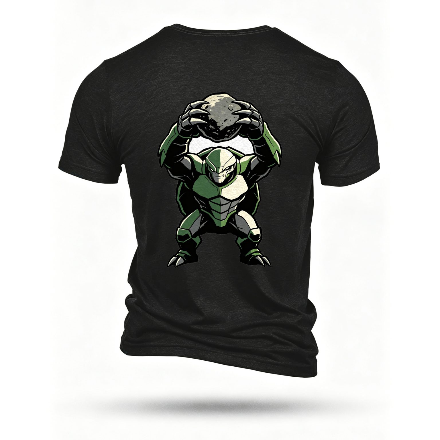 Black T-shirt, back print