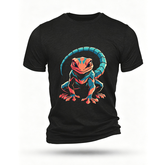 Black T-shirt, front print