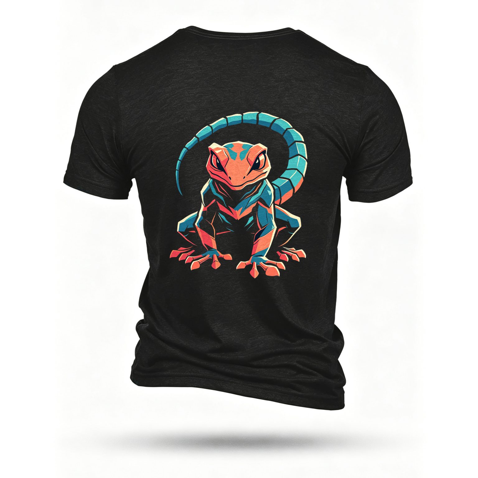 Black T-shirt, back print