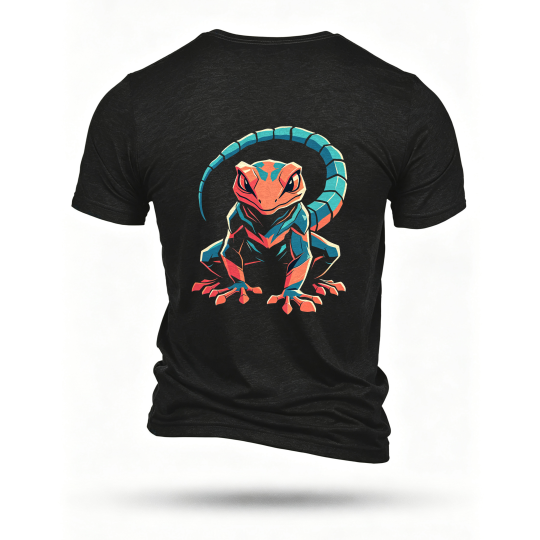 Black T-shirt, back print