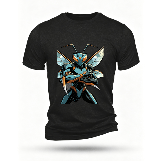 Black T-shirt, front print