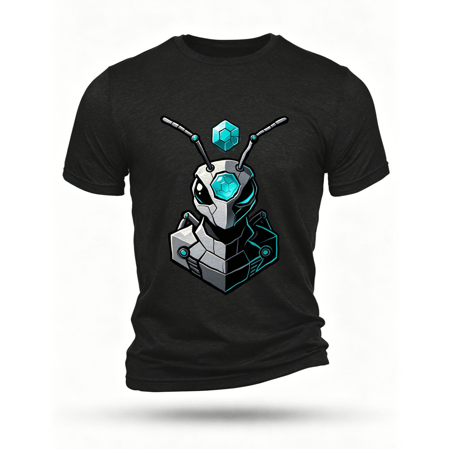 Black T-shirt, front print