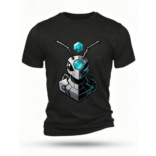 Black T-shirt, front print