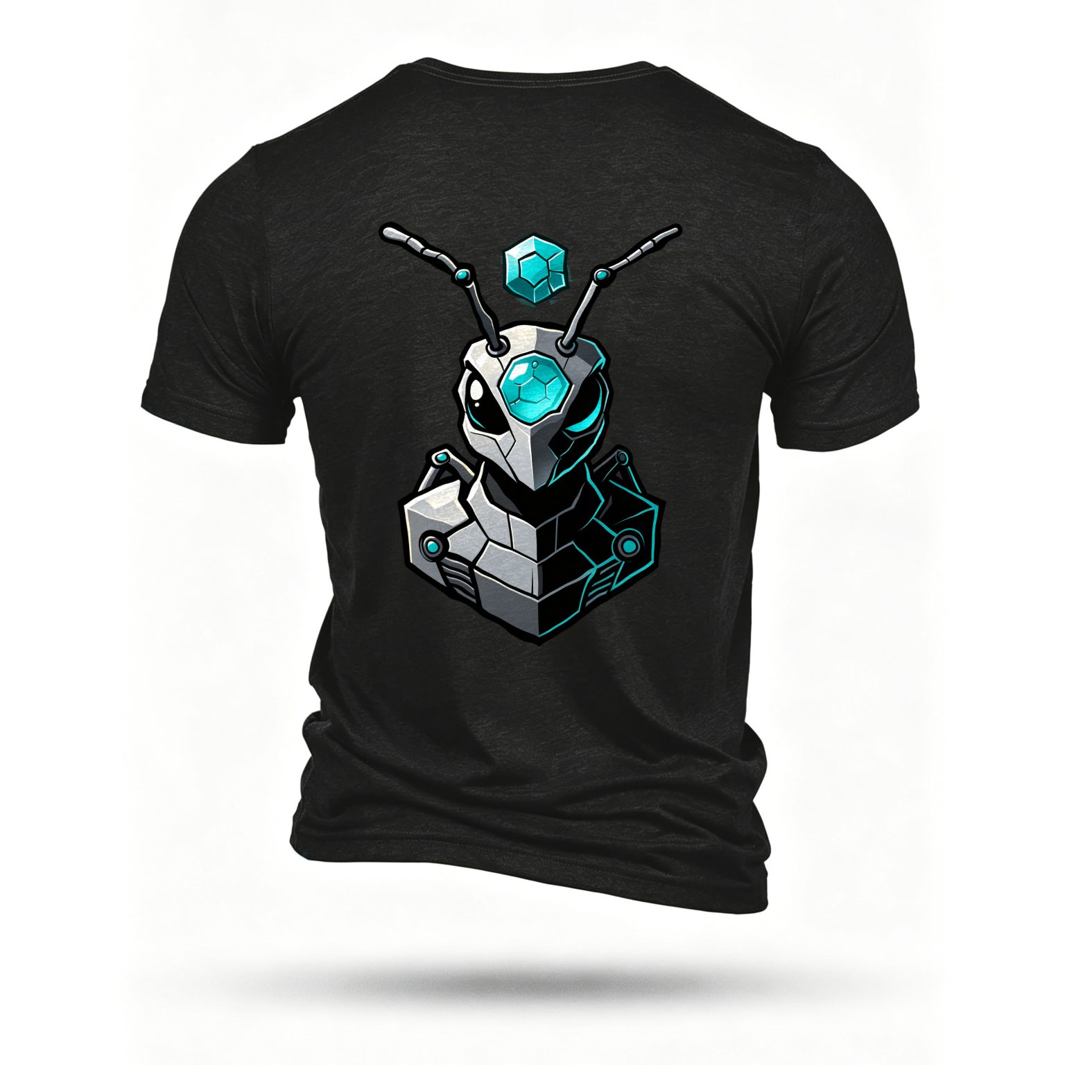 Black T-shirt, back print
