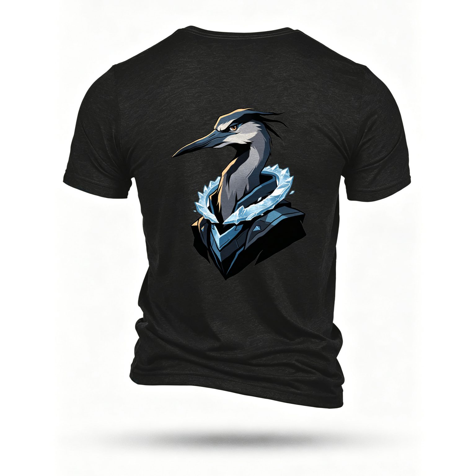 Black T-shirt, back print