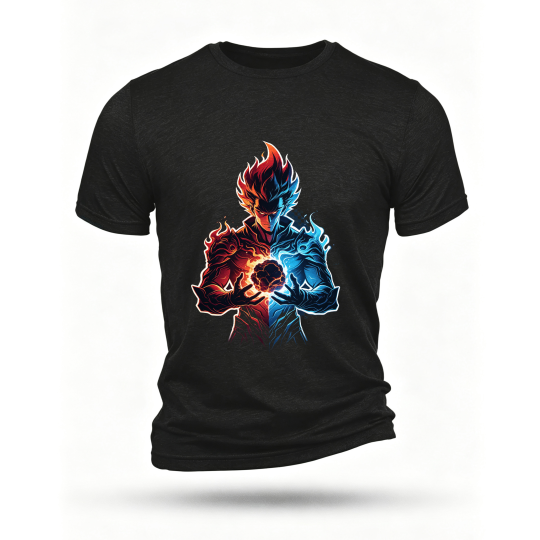 Black T-shirt, front print