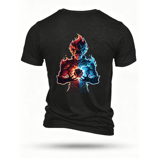 Black T-shirt, back print