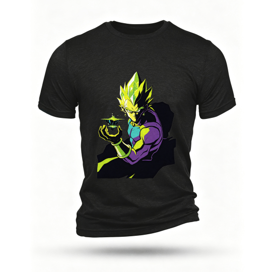 Black T-shirt, front print