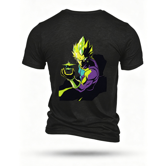 Black T-shirt, back print