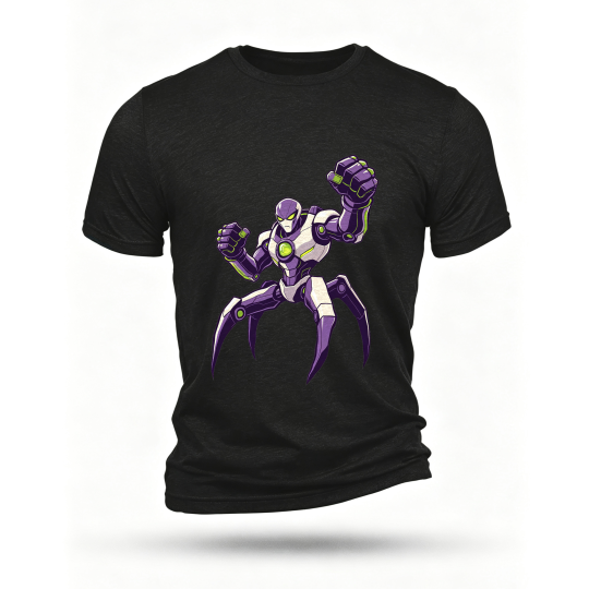 Black T-shirt, front print