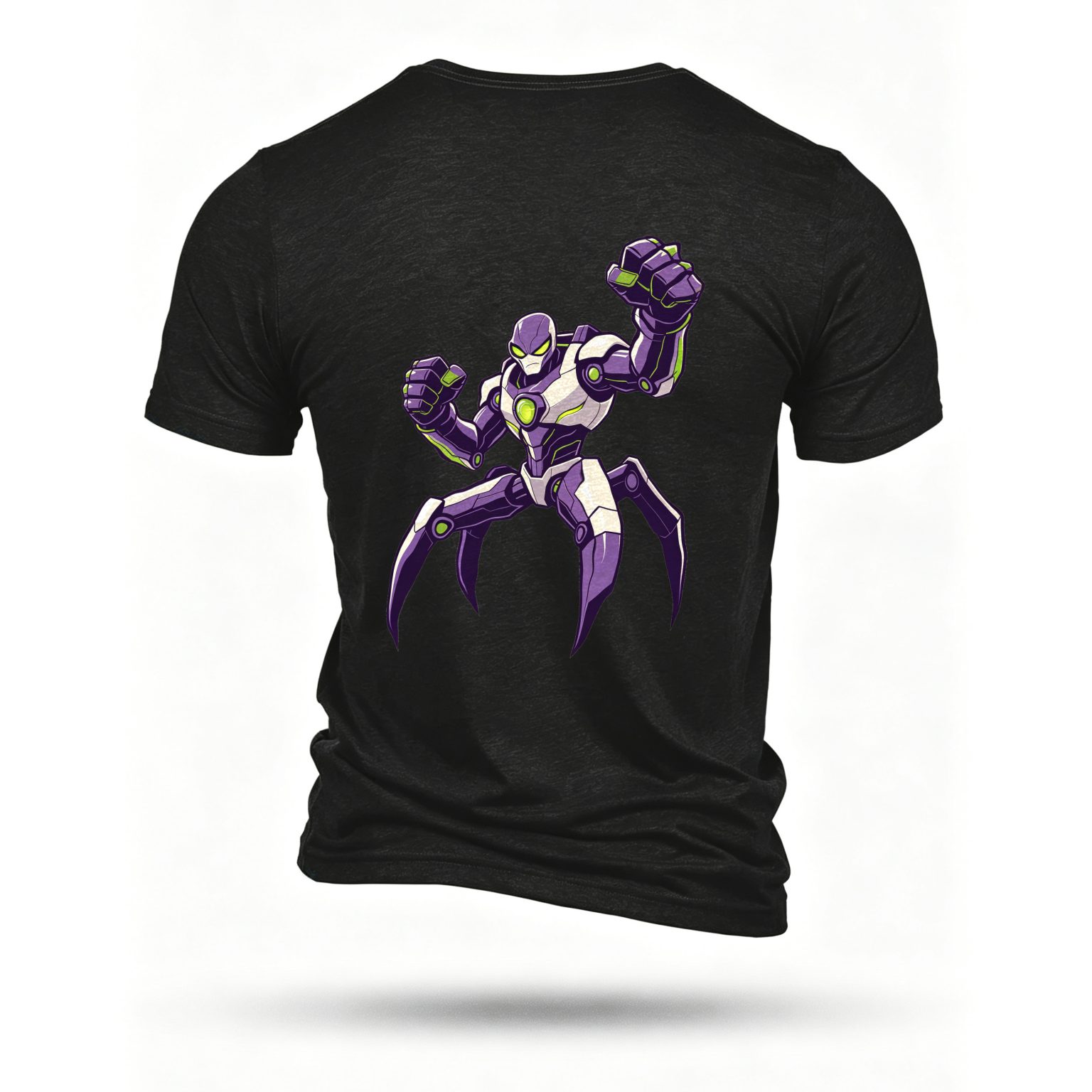 Black T-shirt, back print