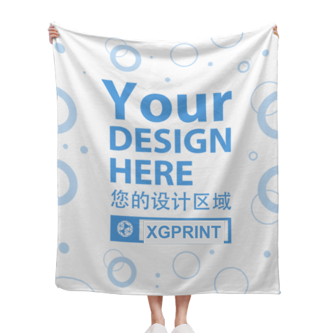 Custom Flannel Blanket – 50 x 60 in before customization