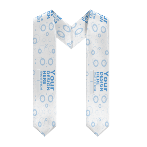 Custom Graduation Stole – V-Shaped before customization