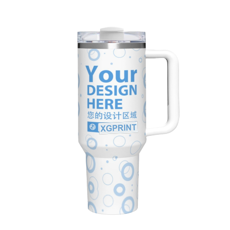 Custom 40 oz Travel Tumbler with Handle before customization